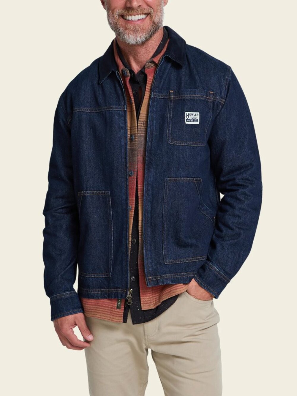 Howler Bros Conveyor Coat in Midnight Denim, Size Large